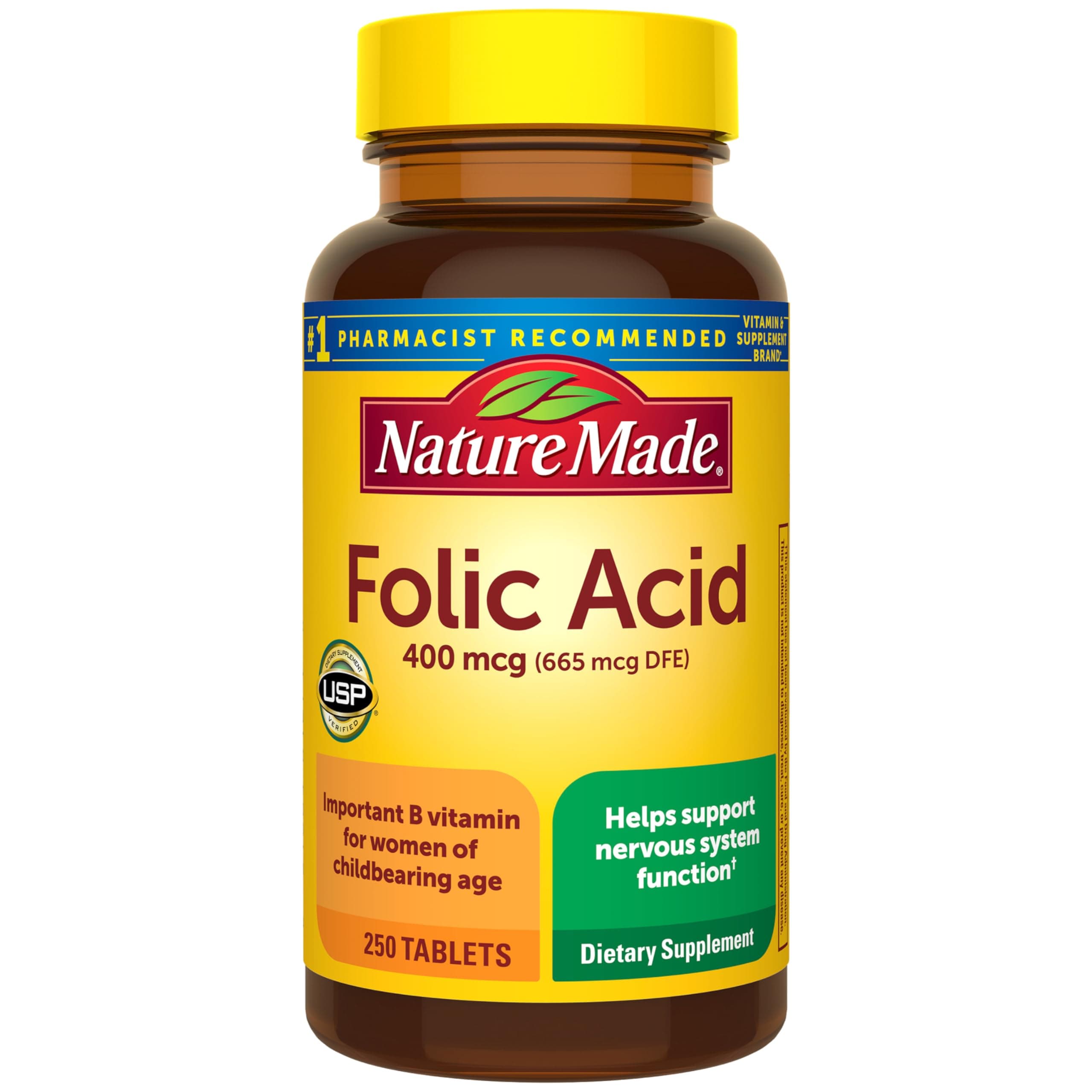 Ácido fólico 400mcg (250 cápsulas)